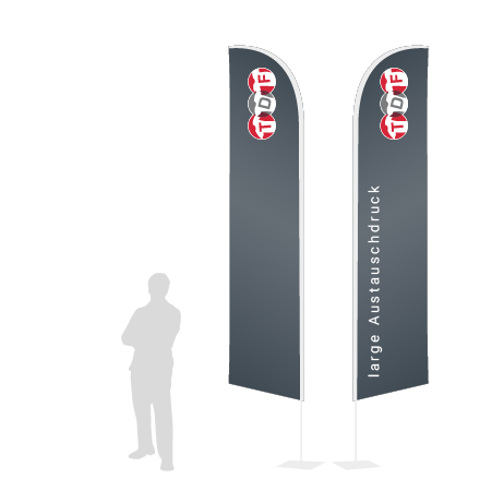 Beachflag Wind Austauschdruck | Large (400 cm) | beidseitig bedruckt