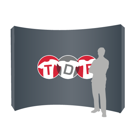 Textilfaltwand | 4 x 3 Felder gebogen | einseitig bedruckt