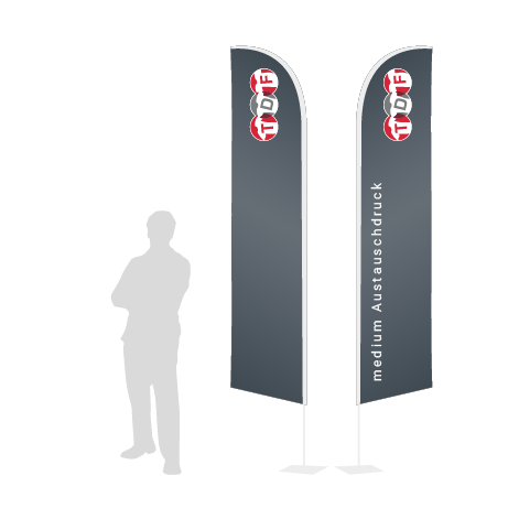 Beachflag Wind Austauschdruck | Medium (320 cm) | beidseitig bedruckt