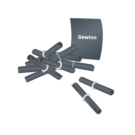 Röllchenlose weiß Gewinnnummern
