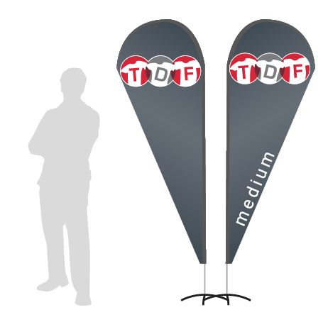 Beachflag Drop | Medium (280 cm) | beidseitig bedruckt