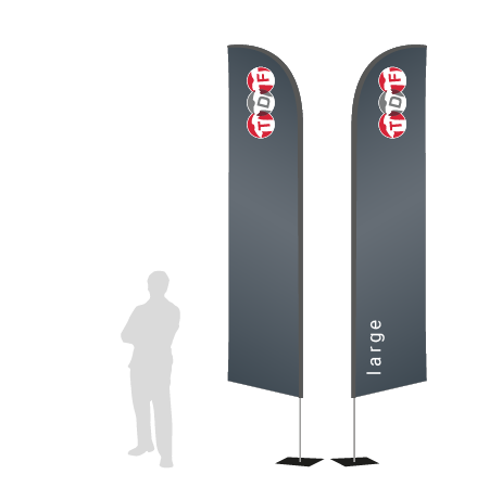 Beachflag Wind | Large (400 cm) | beidseitig bedruckt