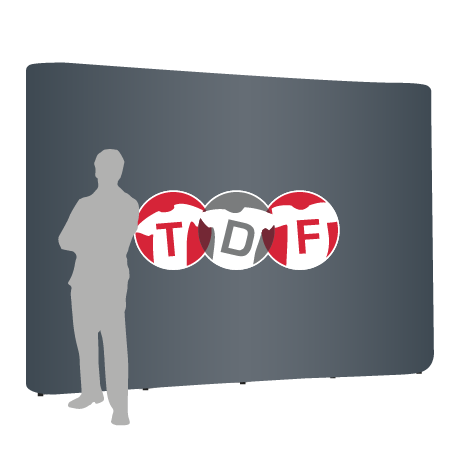 Pop-Up Faltwand | 4 x 3 Felder gerade | einseitig bedruckt