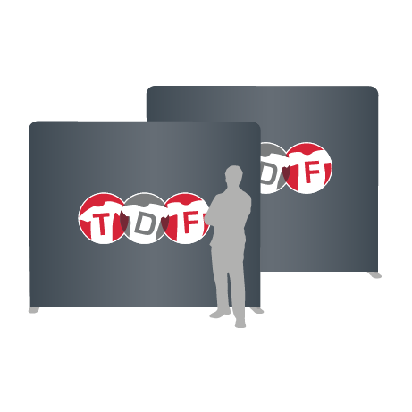 Textilwand ALU | 240er gerade | beidseitig bedruckt