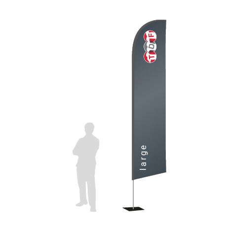 Beachflag Wind | Large (400 cm) | einseitig bedruckt
