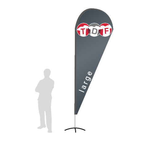 Beachflag Drop | Large (350 cm) | einseitig bedruckt