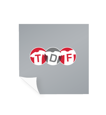 Aufkleber Monomer 1D - weiß und transparent