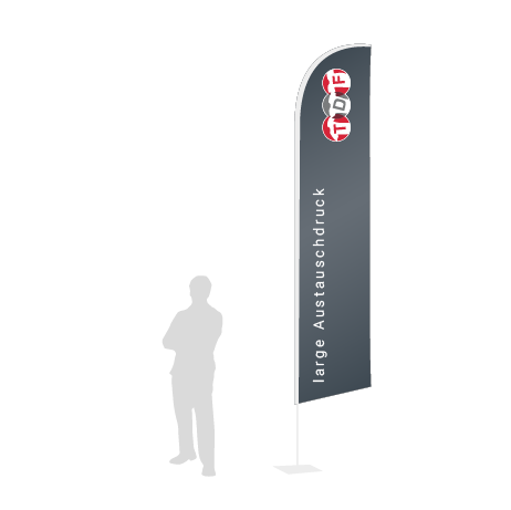 Beachflag Wind Austauschdruck | Large (400 cm) | einseitig bedruckt