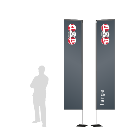 Beachflag Rechteck | Large (400 cm) | beidseitig bedruckt