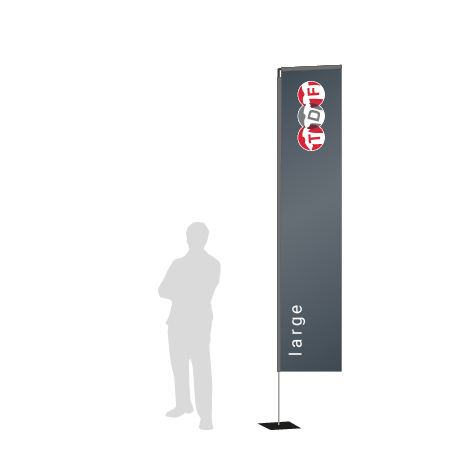 Beachflag Rechteck | Large (400 cm) | einseitig bedruckt