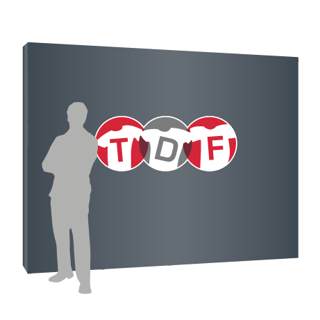 Textilfaltwand | 4 x 3 Felder gerade | einseitig bedruckt