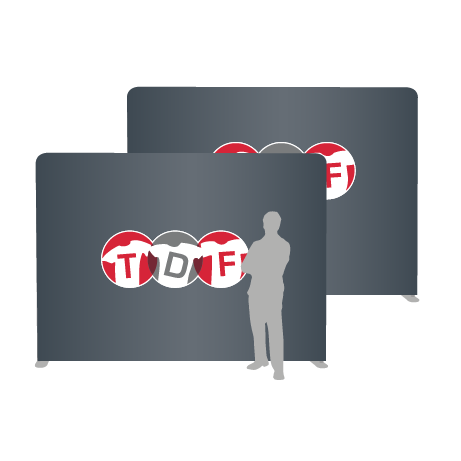 Textilwand ALU | 300er gerade | beidseitig bedruckt