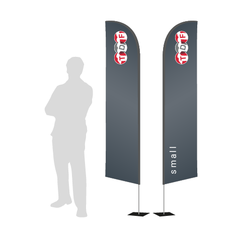 Beachflag Wind | Small (260 cm) | beidseitig bedruckt