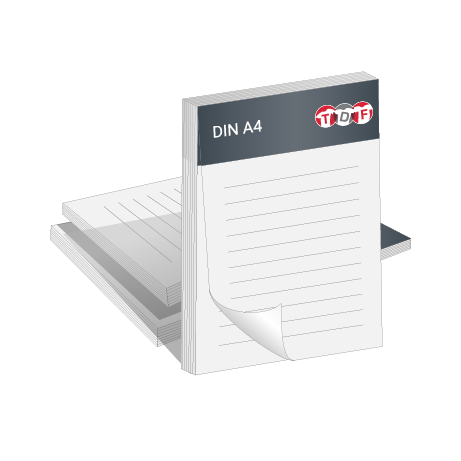 Blöcke ohne Deckblatt mit Sonderfarbe | DIN A4 | einseitig bedruckt