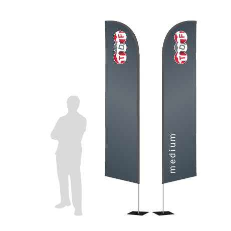 Beachflag Wind | Medium (320 cm) | beidseitig bedruckt