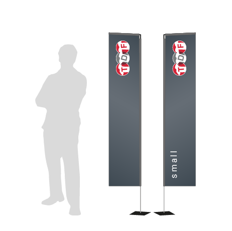 Beachflag Rechteck | Small (200 cm) | beidseitig bedruckt