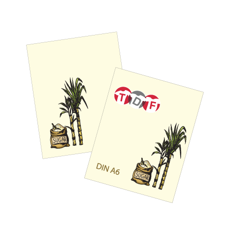 Flyer aus Zuckerrohr | DIN A6 | beidseitig bedruckt