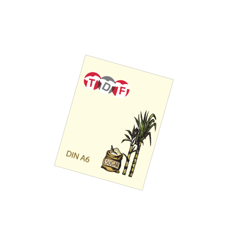 Flyer aus Zuckerrohr | DIN A6 | einseitig bedruckt