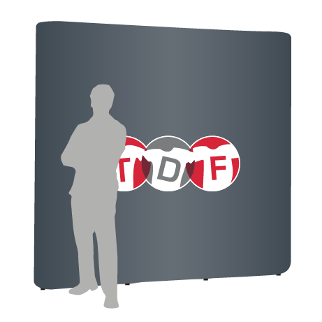 Pop-Up Faltwand | 3 x 3 Felder gerade | einseitig bedruckt