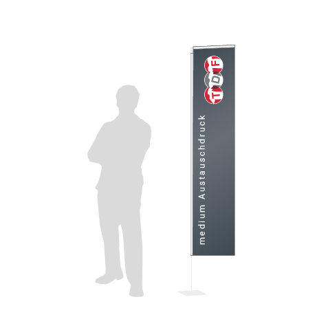 Beachflag Rechteck Austauschdruck | Medium (300 cm) | einseitig bedruckt