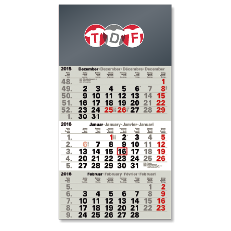 3-Monatskalender für das Folgejahr