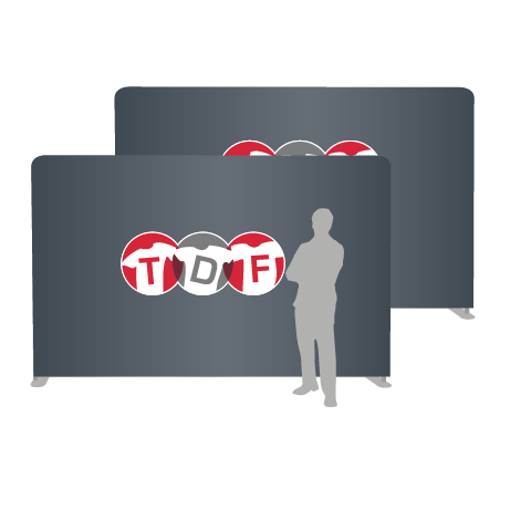 Textilwand ALU | 400er gerade | beidseitig bedruckt