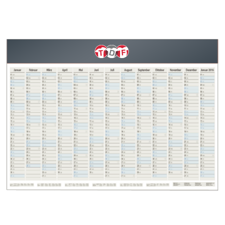 Jahresplaner – einseitig