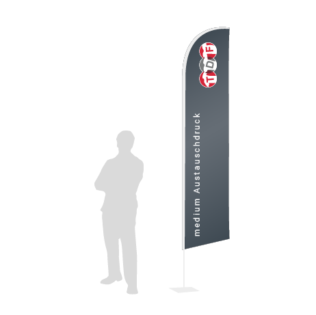 Beachflag Wind Austauschdruck | Medium (320 cm) | einseitig bedruckt