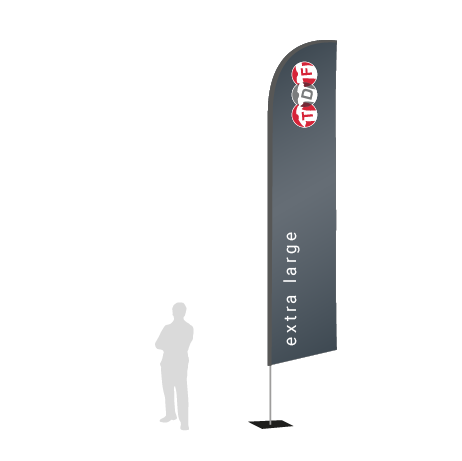 Beachflag Wind | Extra Large (490 cm) | einseitig bedruckt