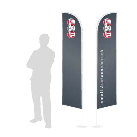 Beachflag Wind Austauschdruck | Small (260 cm) | beidseitig bedruckt