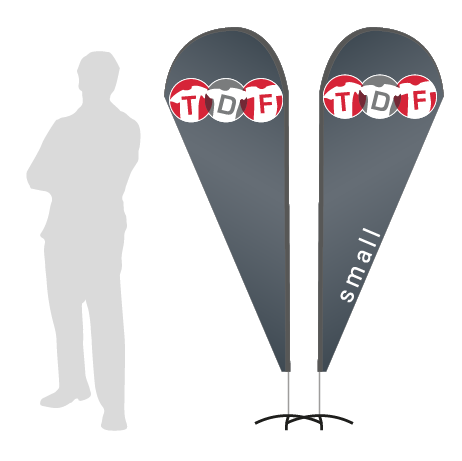 Beachflag Drop | Small (210 cm) | beidseitig bedruckt