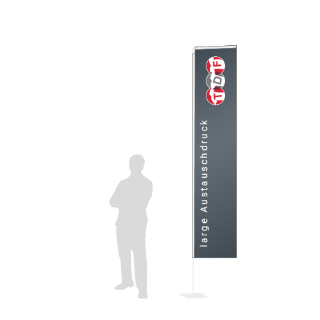 Beachflag Rechteck Austauschdruck | Large (400 cm) | einseitig bedruckt