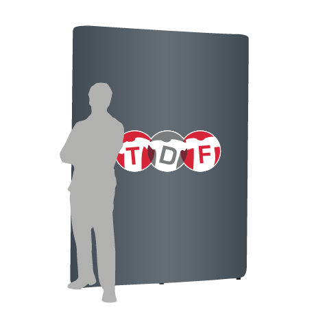 Pop-Up Faltwand | 2 x 3 Felder gerade | einseitig bedruckt