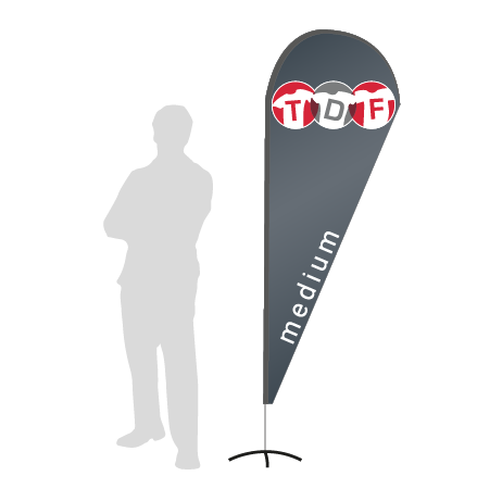 Beachflag Drop | Medium (280 cm) | einseitig bedruckt