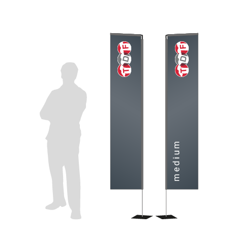 Beachflag Rechteck | Medium (300 cm) | beidseitig bedruckt