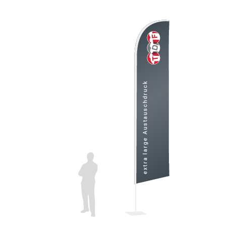 Beachflag Wind Austauschdruck | Extra Large (490 cm) | einseitig bedruckt