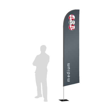 Beachflag Wind | Medium (320 cm) | einseitig bedruckt