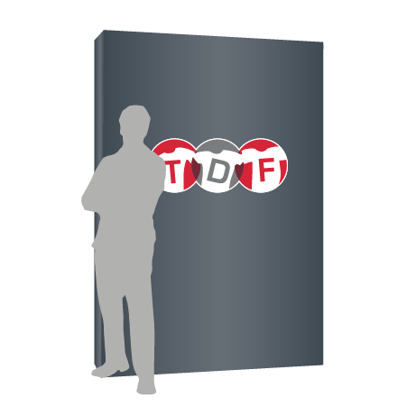 Textilfaltwand | 2 x 3 Felder gerade | einseitig bedruckt