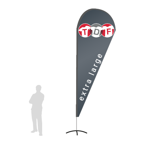 Beachflag Drop | Extra Large (460 cm) | einseitig bedruckt