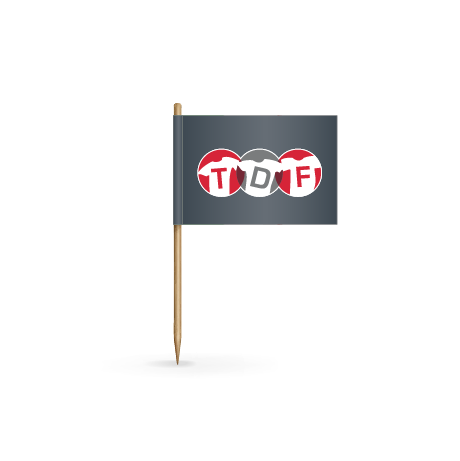 Zahnstocher mit Fähnchen | ca. 7 cm | beidseitig bedruckt