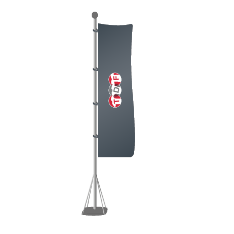 Mobiler Fahnenmast 5m