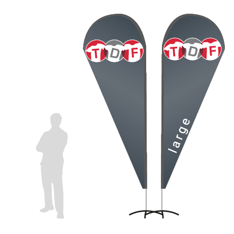 Beachflag Drop | Large (350 cm) | beidseitig bedruckt